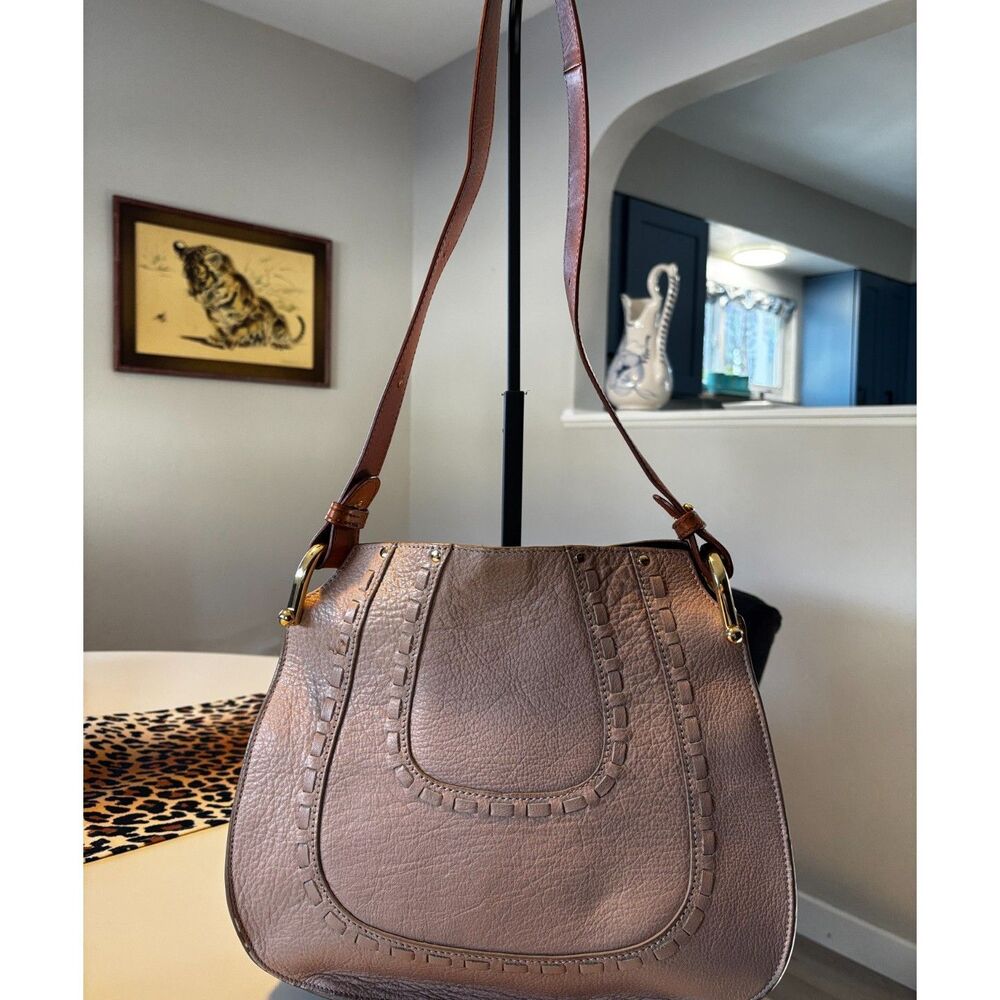 Margot Leather Blush Pink Crossbody Bag